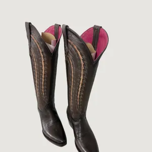 Rio‎ Grande Katya Greco Maple Brown Leather Embroidered Cowboy Boots Women 6 EE thumbnail 3