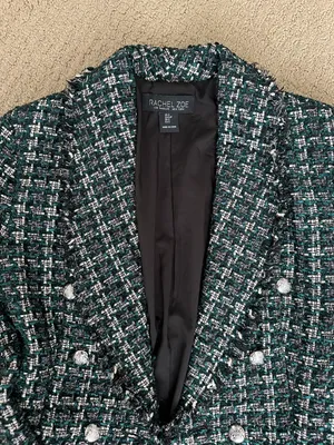 Rachel Zoe Black And Green Blazer thumbnail 4