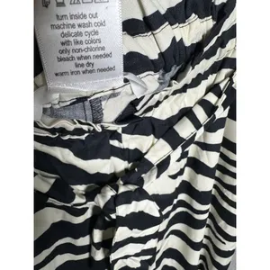 K. Jordan Large‎ Womens Pants Wide Leg Zebra Print Black White Loose Flowy thumbnail 11