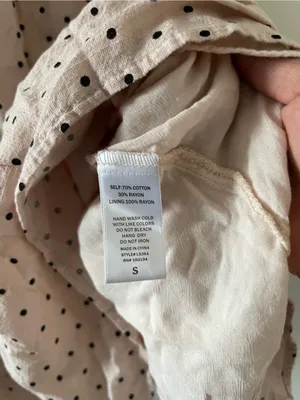 Cotton Cream Black Polka Dot Babydoll Mini Dress Small Coquette Tie Back thumbnail 4