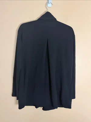 a new day Black Open Drape Front Blazer Cardigan thumbnail 3