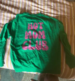 Green "Hot Mom Club" Graphic Sweatshirt - womens thumbnail 1