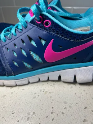 Nike Flex 2013 Run Shoes Sneaker Blue Aqua Pink Athletics Running Workout Size 8 thumbnail 6