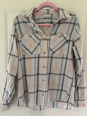 Columbia organic cotton plaid shirt M thumbnail 1