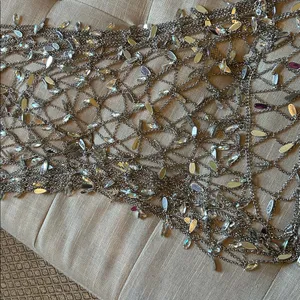 Non Signe Asymmetrical One Shoulder Tear Drop Chandelier Chain Dress thumbnail 5