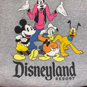 Disney Vintage 07 Disneyland Gray Crewneck Sweatshirt Mickey Mouse Donald Duck Goofy thumbnail 4