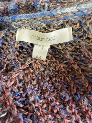 Maurices Multi Color Wave Stitch Open Front Cardigan thumbnail 5