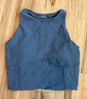 YPB Abercrombie High Neck Workout Tank Blue Small thumbnail 1