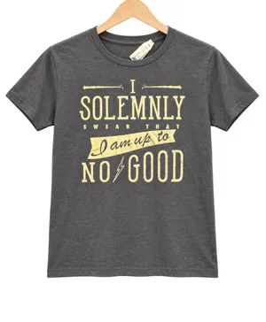 Harry Potter M NWT I Solemnly Swear Marauders Map Gray Tee Graphic Whimsigoth thumbnail 1