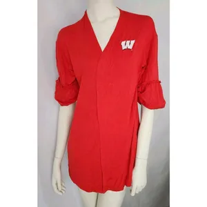 New Womens Red Wisconsin Badgers‎ Bubble Sleeve Cardigan Sweater Shirt MEDIUM thumbnail 7