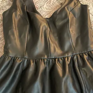 XS faux leather black dresss thumbnail 7