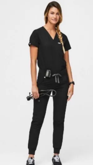 FIGS Zomora black fig scrub pants size XS doctors nurse scrub pants work wear women’s thumbnail 10