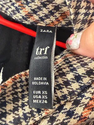 Zara Plaid Belted Dress in Neutral Tones thumbnail 2