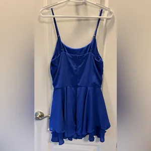 She & Sky Royal Blue Romper Sz Medium thumbnail 2
