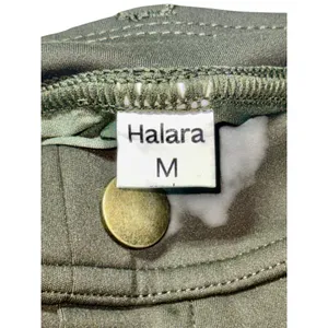 NEW Halara Green Gold Snap Pockets Casual Cargo Utility Mini Skirt Womens Size M thumbnail 3