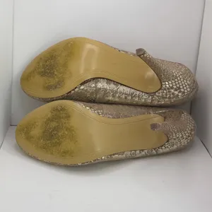 Kelsi Dagger Gold Metallic Snakeskin Stiletto Pumps Heels Size 9 thumbnail 12