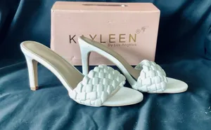 KAYLEEN Slip On Heels White Size 8.5 thumbnail 1