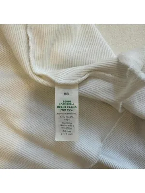 Aerie White Ribbed Tank Top | Soft Stretch Basic | Size Medium thumbnail 6