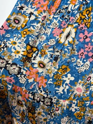 Natural Life Smocked Floral Maxi Dress Size L/XL thumbnail 6