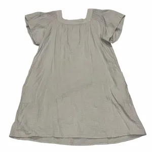 Madewell Glassware Blue Lightspun Butterfly Square Neck Cotton Gauze Mini Dress thumbnail 6