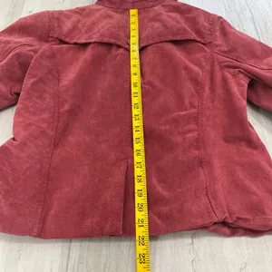 Motto Genuine Suede Leather Pink Trucker Jacket Western Button Front Chore Coat thumbnail 11