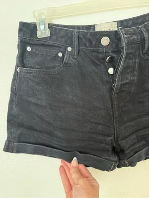 Sézane Niels Cuffed Denim Shorts Sz 36 / US 4 thumbnail 6