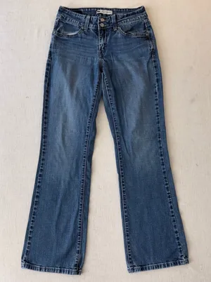 Levi's 529 Curvy Bootcut Jeans Womens 6M Blue Y2K‎ Flap Pocket Flare thumbnail 1