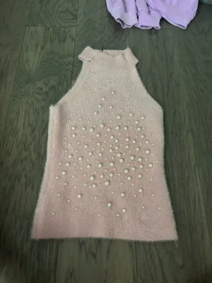 Zara Pink Pearl Top thumbnail 2