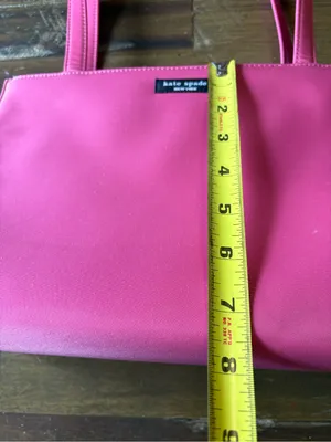 Vintage Kate Spade Pink Nylon Shoulder Bag Icon Sam Barbie Y2K Logo Coquette thumbnail 5