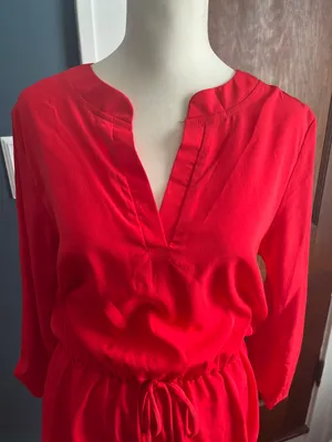 Cherry Red 🍒 Tie waist Dress thumbnail 2