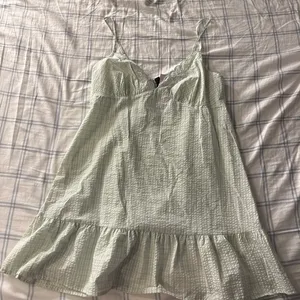 Wild Blue Wild Fable Green Gingham Mini Dress – Size L – NWT thumbnail 1