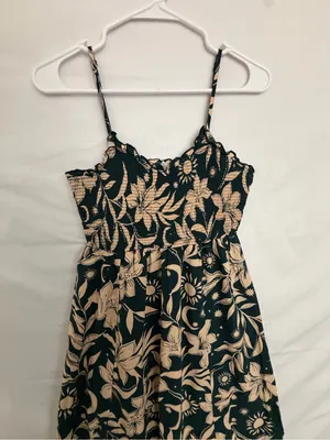 Patrons of Peace Women’s Floral Smocked Midi Dress M Excellent(A836) thumbnail 5