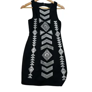 Design Lab by Lord & Taylor Black Sequin Geometric Bodycon Mini Dress Sz S thumbnail 13