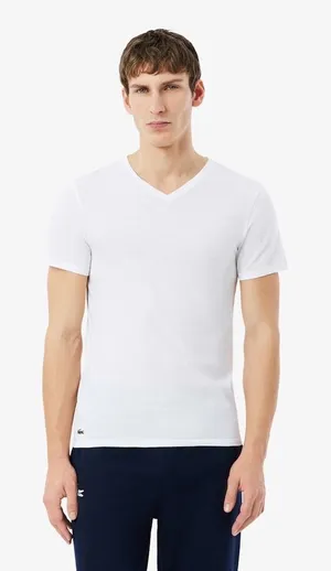 Lacoste Men’s Slim Fit V-Neck Undershirt thumbnail 1