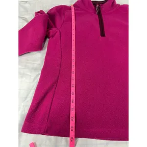 Old Navy Women’s Small 1/4 Zip Fleece Pullover Jacket Pink Magenta Holiday 2007 thumbnail 3