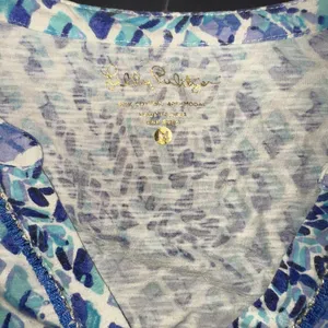 Lilly Pulitzer Fringe Pineapple Preppy Beach Puff Sleeve Designer Mini Dress Med thumbnail 10