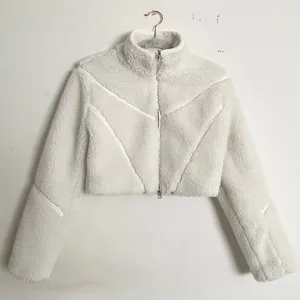 Alo Yoga Sherpa Cropped Slope Side Jacket Ivory S thumbnail 6