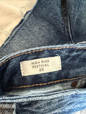 PacSun Dark Blue Raw-Hem Denim Shorts thumbnail 3