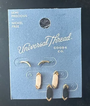 Universal Threads 3 pc. Worn Gold Earrings-#4 thumbnail 1