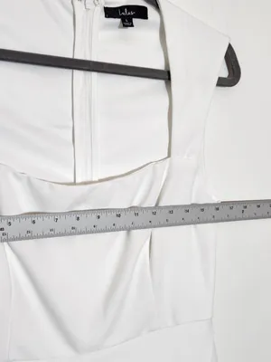 Lulus White Sleeveless Romper with Skort Styling Size Large Bridal Romper thumbnail 5