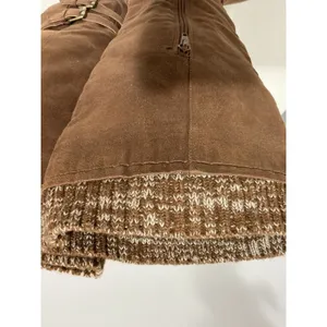 Woman’s Just Fab Waynoka Wide Brown Faux Suede Stacked Winter Boots Size 8w Otk thumbnail 7