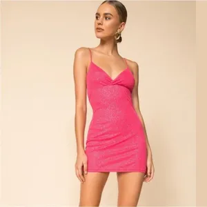 Revolve Superdown Sydney Sparkle Mini Dress in Pink‎ sz small thumbnail 8