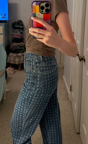 PacSun High-Rise Distressed Dad Jeans thumbnail 1