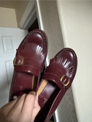 Weejuns Gh Bass Kiltie Fringe Leather Loafers in Burgundy Red‎ Moccasin thumbnail 5