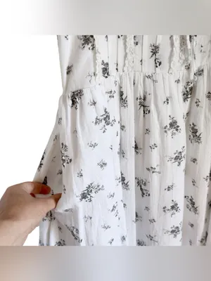 NWT AE Corset Floral Midi Dress White Medium American Eagle Maxi Sleeveless thumbnail 5
