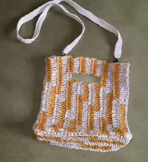 Free People Brunch Date raffia straw clutch crossbody bag thumbnail 1