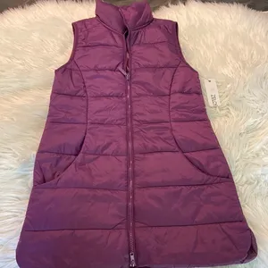Zelos XS puffy vest brand new with tags long 29” bust 30” with two front pockets thumbnail 1