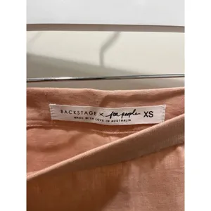 Backstage X Free People 100% Linen Blush Pink Mini Skirt Sz XS thumbnail 3