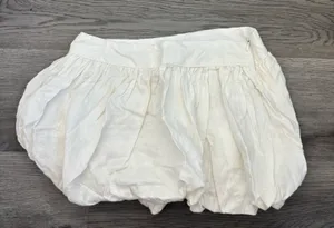 Pull&Bear Crisp White linen Bubble Skirt Size M thumbnail 1