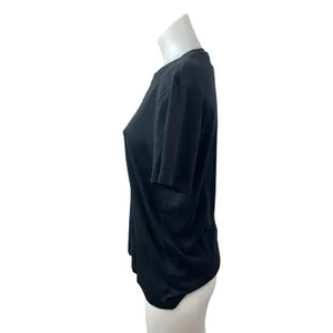 Banana Republic Women's Black Short Sleeve Crew Neck T Shirt Tee Top Size M thumbnail 3